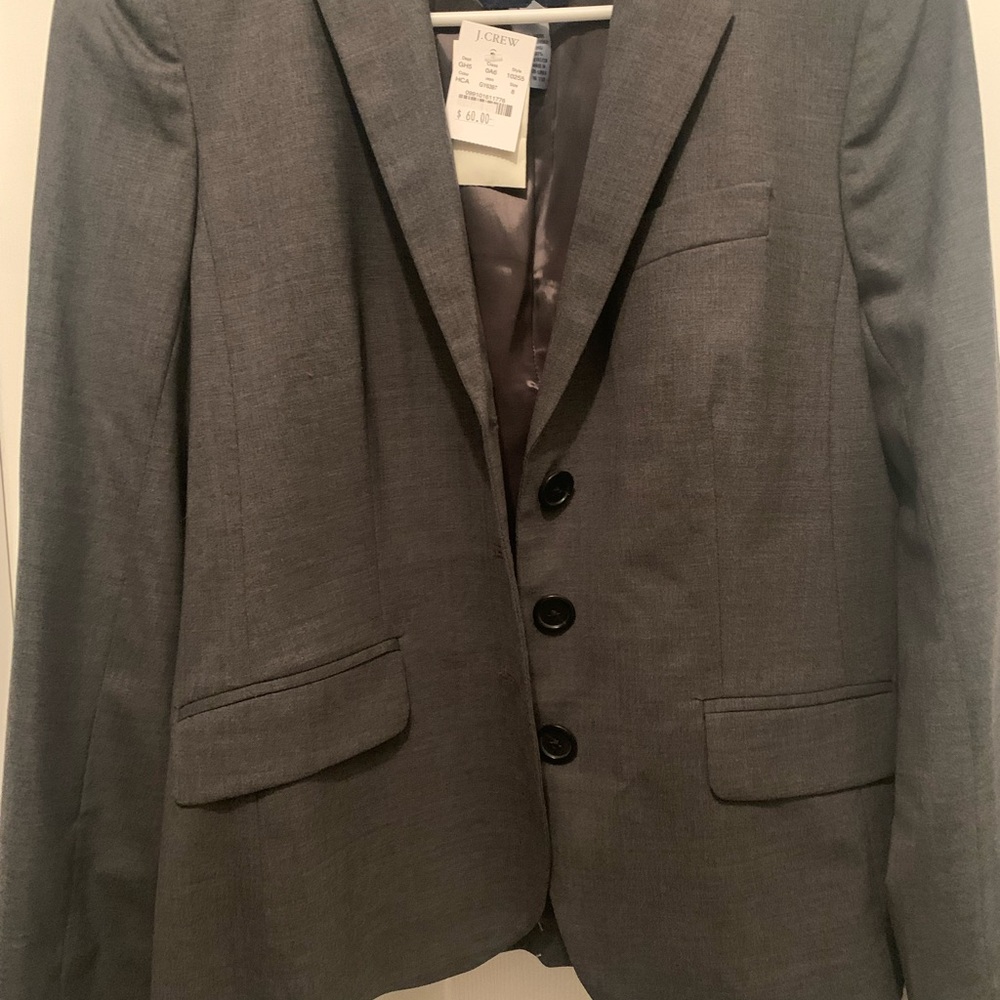 J. Crew charcoal-gray Blazer Size 8 NWT